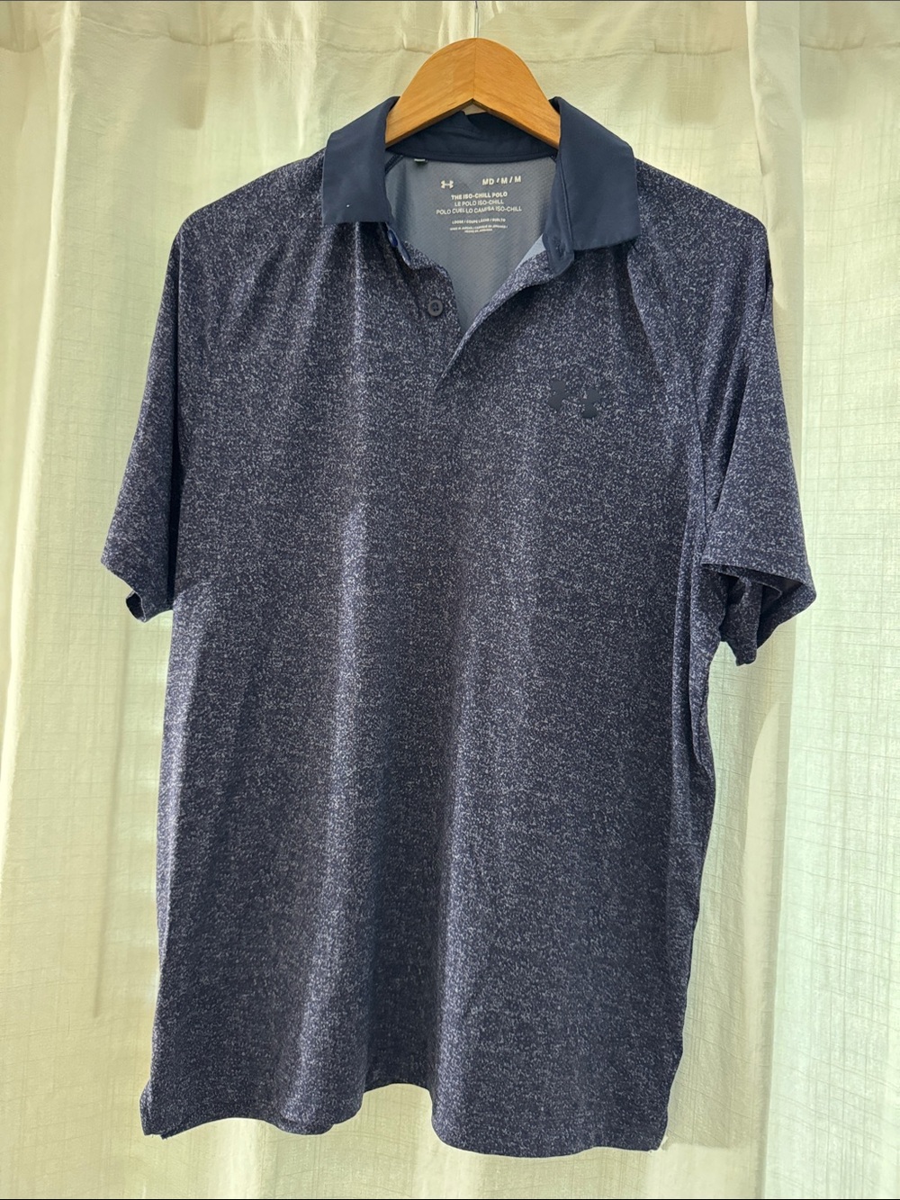 Under Armour Men’s Heather Dark Blue Polo